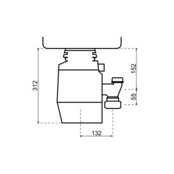 Triturador de basura ISE Premium 550 | Compacto y eficiente